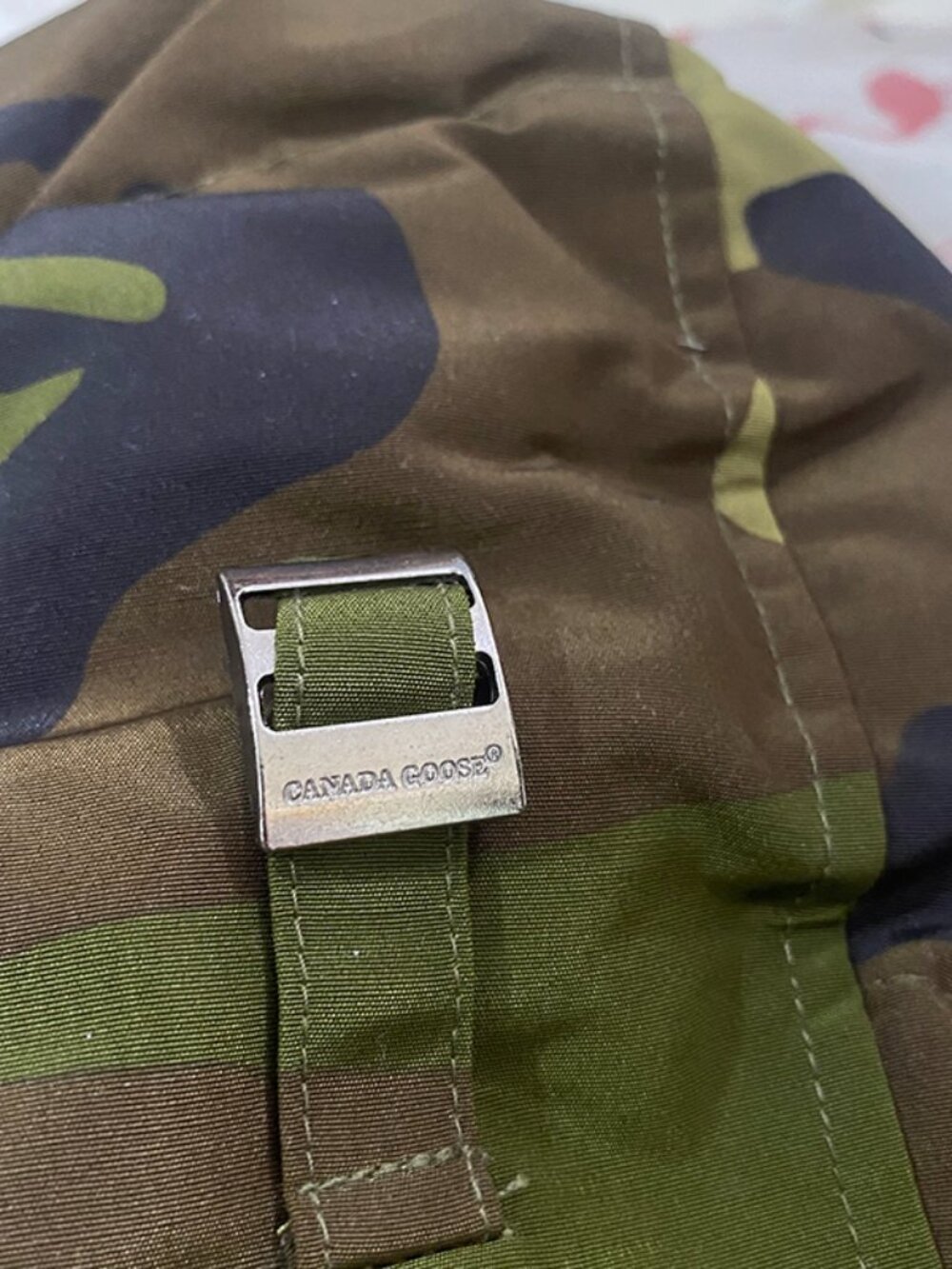 Canada Goose Camouflage Print Hooded Down Jacket - Picture 4 of 12